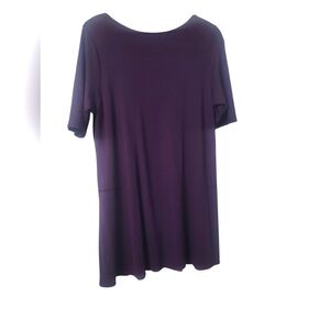 Nygard Plum Short Sleeve Shirt Size Large Spandex And Nylon